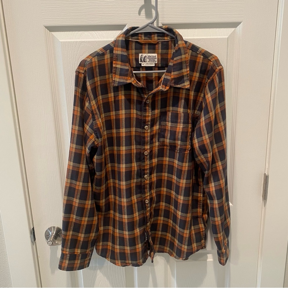Men’s Medium Marmot Fairfax Midweight Flannel Button Down Shirt